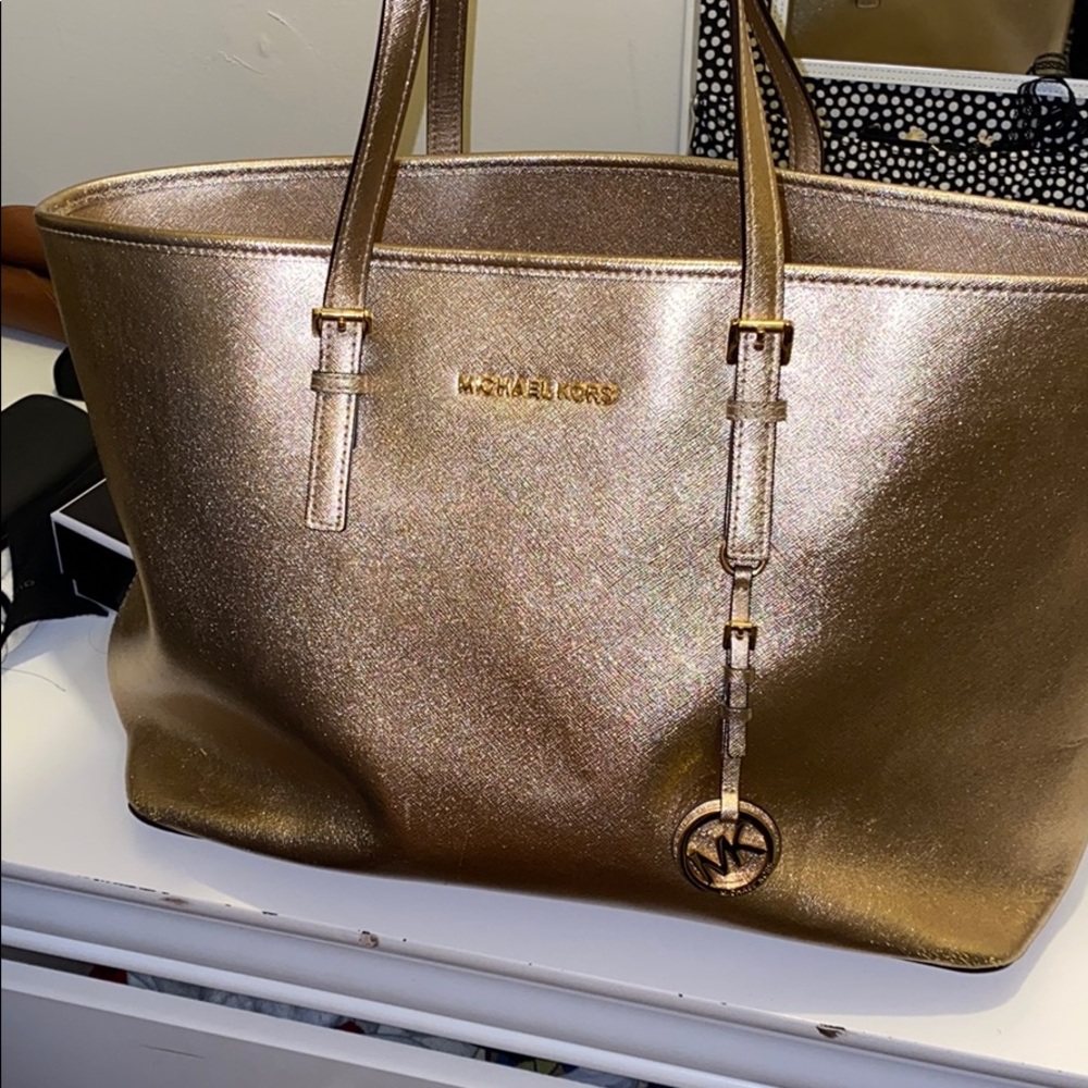 Michael Kors Gold Tote Bag